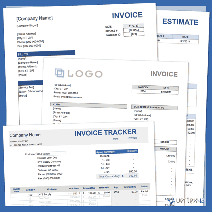 This post includes several example for invoice that you can use. 